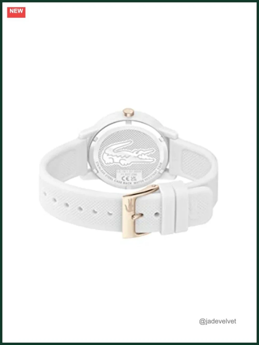 Ladies Quartz Watch White Dial Silicone Strap TR90 Case